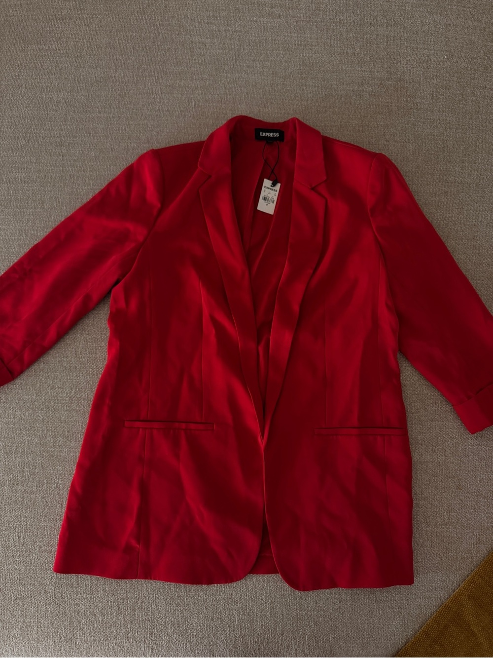 Express Red Longline Blazer Jacket